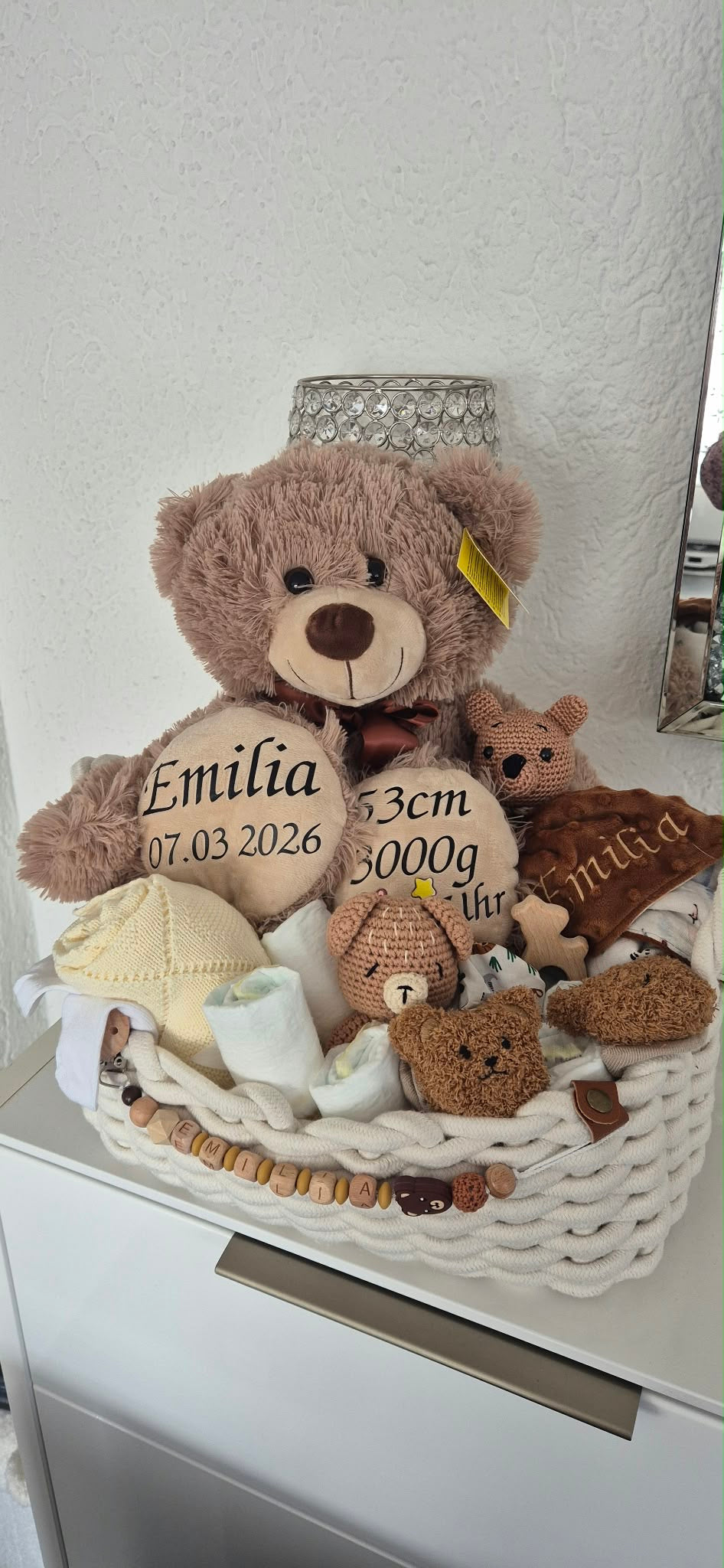 Babygeschenk-Körbchen