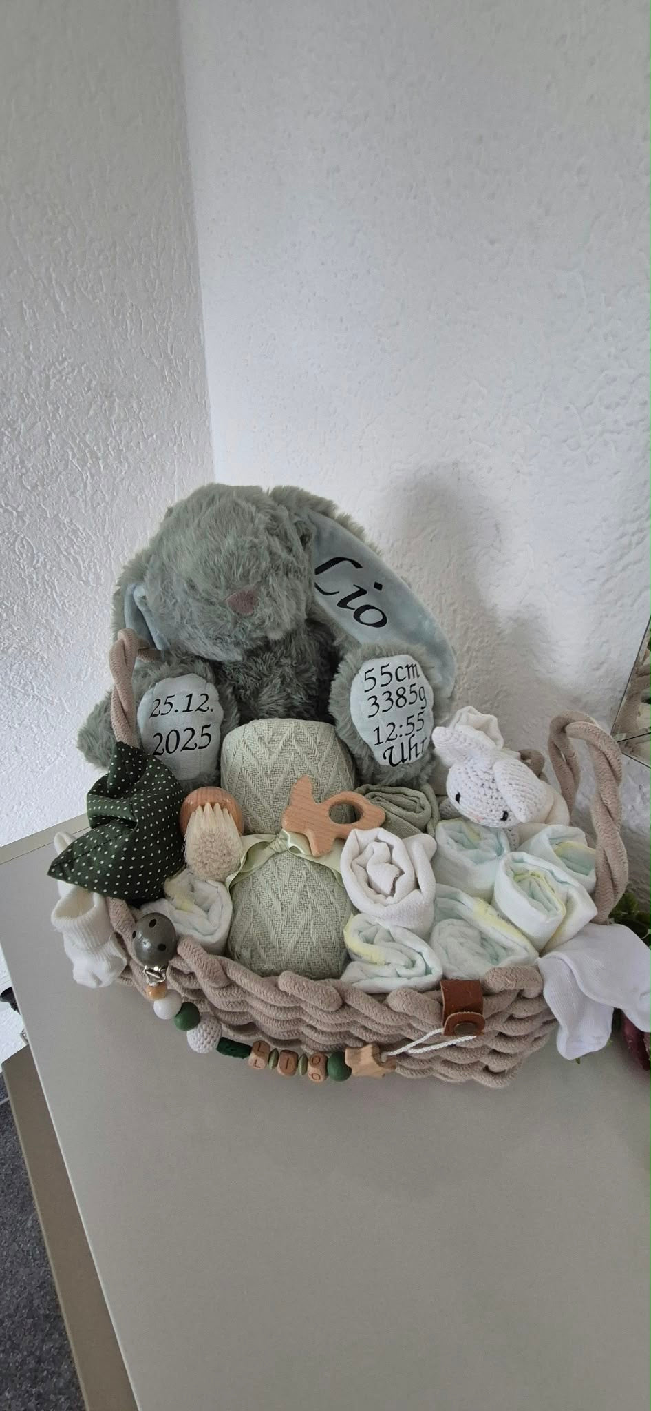 Babygeschenk-Körbchen