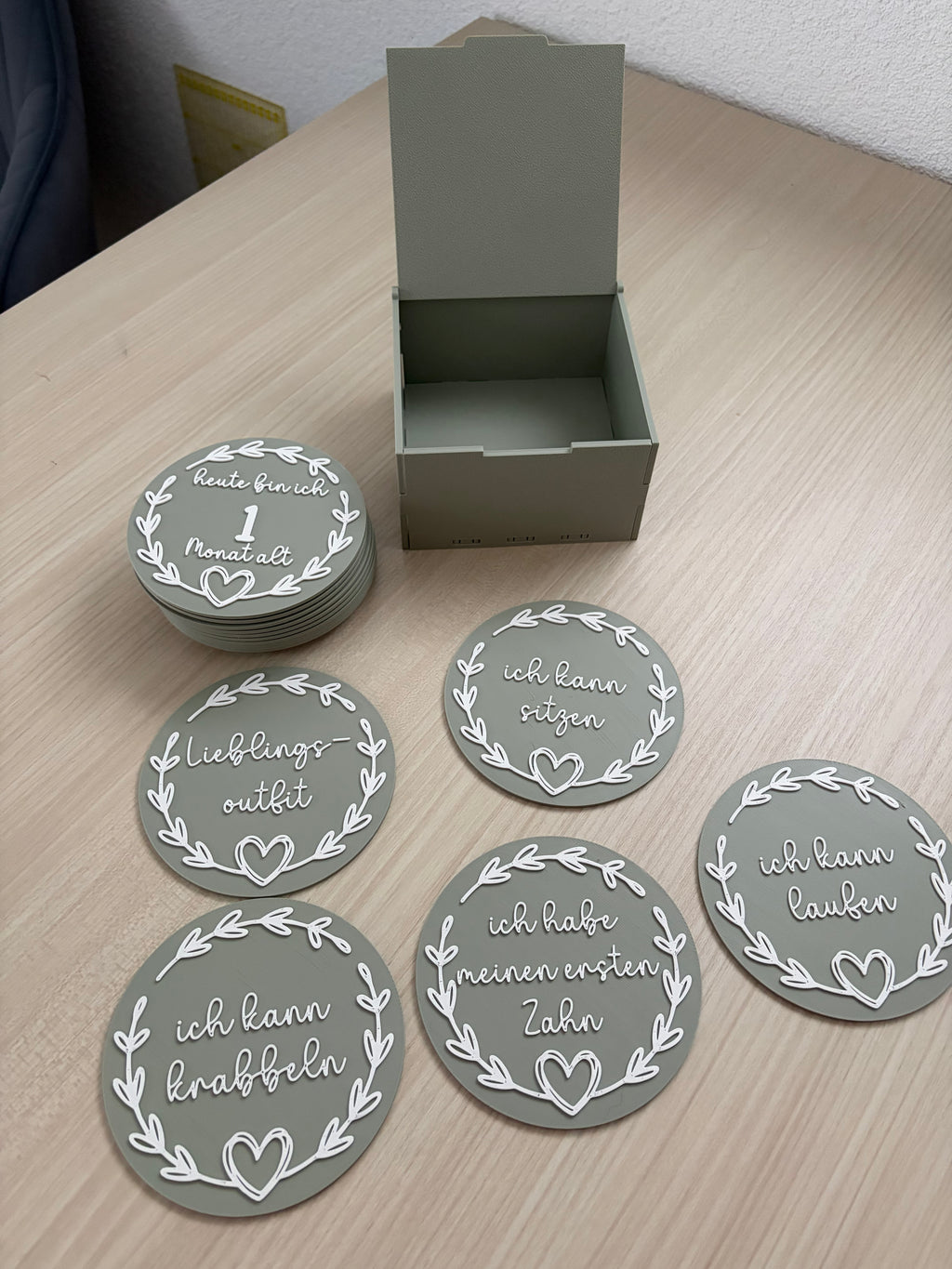 Meilenstein-Set mit Erinnerungsbox