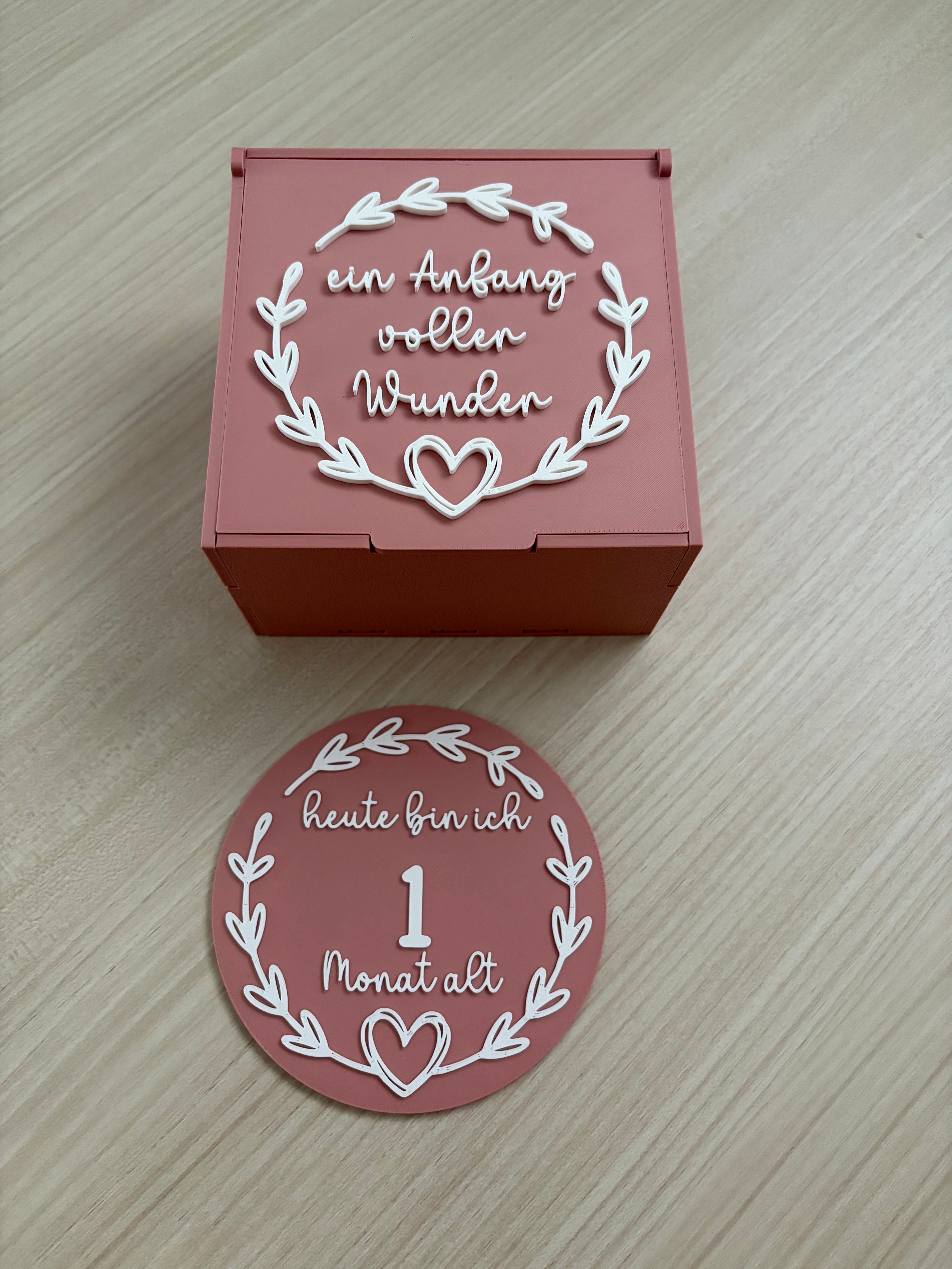 Meilenstein-Set mit Erinnerungsbox