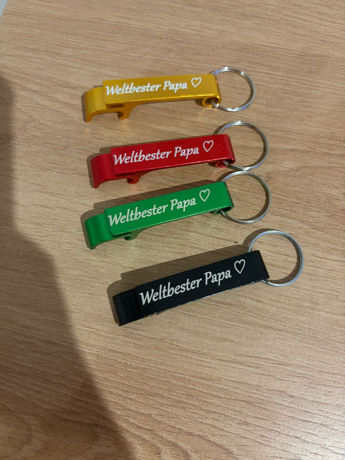Weltbester Papa Flaschenöffner mit Schlüsselanhänger